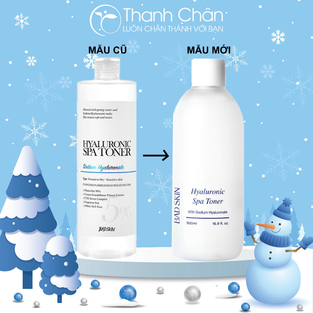 Nước hoa hồng Badskin Hyaluronic Spa Toner 500ml/ Collegen Bomb Ampoule 400ml