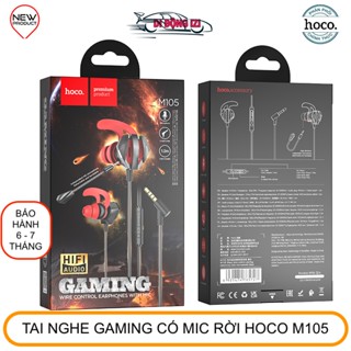 Tai Nghe Gaming Có Mic Rời Hoco M105, TaiNghe Nhét Tai Có Dây Chơi Game, Nghe Nhạc Cực Phê [CHÍNH HÃNG]