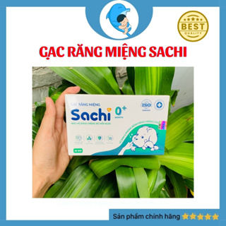 Gạc rơ lưỡi SACHI - Hộp 30 gói - chiết xuất lá hẹ, lô hội, cúc la mã