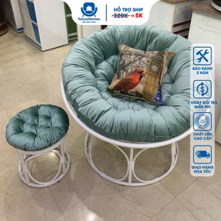 Ghế lười thư giãn Papasan Giả mây phòng ngủ, decor ban công nằm thư giãn, trang trí phòng khách / FutureChoice HCM