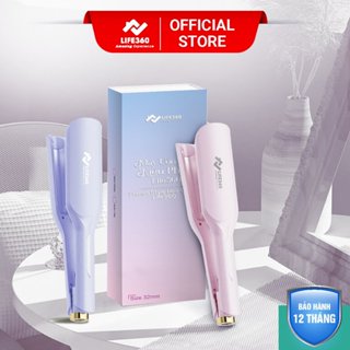 Máy Uốn Tóc Ion Âm Kiểu Pháp Life360 LF-MUP23, Uốn Xoăn Gợn Sóng 32mm, Uốn Tóc Hippie -Hàng Chính Hãng Bảo Hành 1 Năm