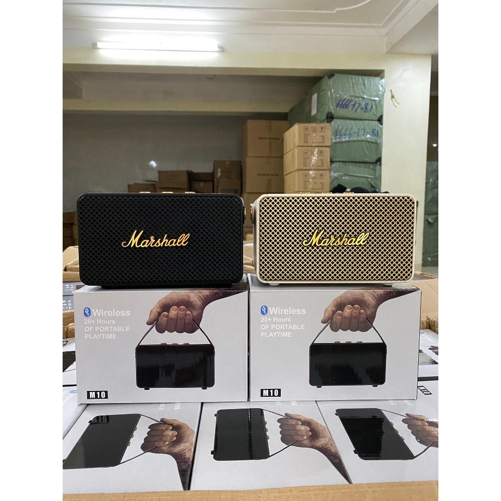 Loa Bluetooth Marshall M10 mới 2023 âm thanh hay phiên bản nhỏ gọn tiện lợi không rè pin khỏe