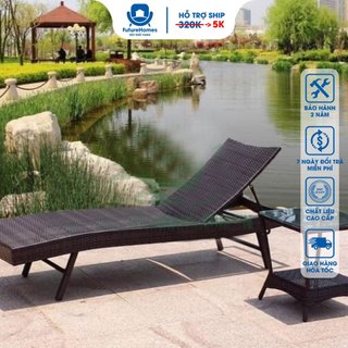 Ghế Thư Giãn Bể Bơi mây nhựa cao cấp chịu nắng mưa tốt decor sân vườn khu nghỉ dưỡng khách sạn / FutureChoice HCM