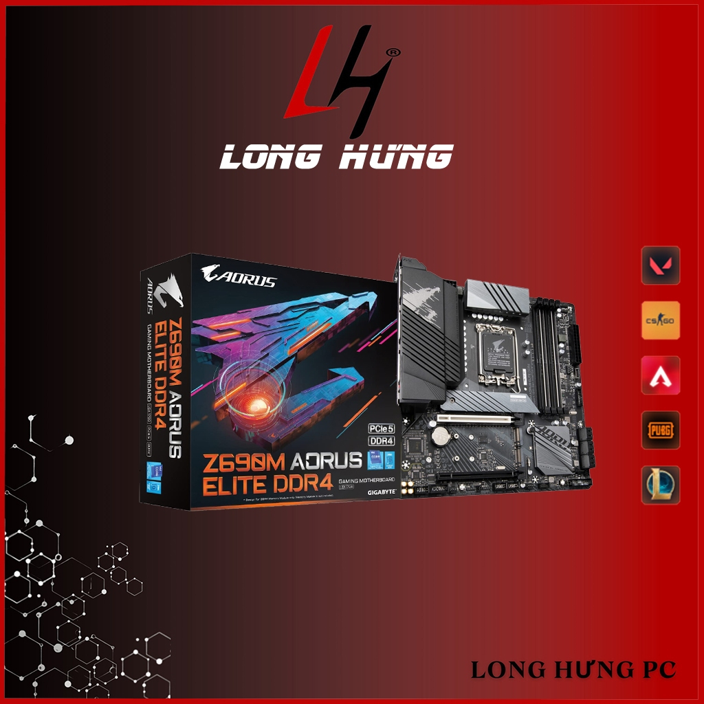 Mainboard Gigabyte Z690M AORUS ELITE DDR4 (Intel Z690, Socket 1700, ATX, 4 khe Ram DDR4)