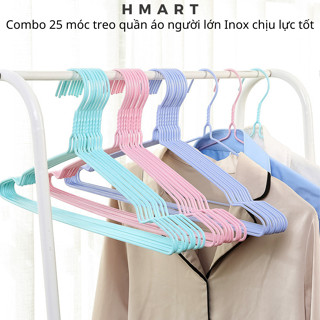 Combo 20 Móc treo quần áo người lớn trẻ em Hmart Móc kẹp phơi quần áo với độ chịu lực tốt bền đẹp nhiều màu sắc