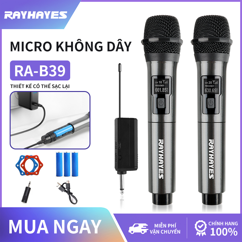 Micro Karaoke Bluetooth Cao Cấp Cầm Tay RAYHAYES PG-B39 Micro Không Dây Hát Karaoke Nhạc Cực Hay Nghe Âm Thanh Cực Ha