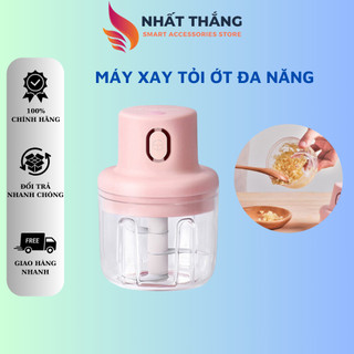 Máy Xay Tỏi Ớt Mini Cầm Tay Thể Tích 250ml Sạc Bằng Điện Có Cổng Sạc Usb, Dễ Sử Dụng - BẢO HÀNH 12 THÁNG