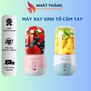 Máy xay sinh tố cầm tay HONGUO mini sạc pin, Máy say sinh tố cầm tay đa năng mini 300ml - BẢO HÀNH 12 THÁNG