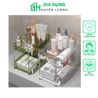 Kệ Đa Năng 2 Tầng Khay Úp Cốc Chén 2 Tầng Trong Suốt Cao Cấp NISSHIKI Phong Cách Sang Trọng - GP16