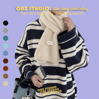 [SẴN] Khăn quàng cổ ONZStudio basic đan dọc - Khăn choàng cổ len nam nữ lông mịn dệt kim không xù ulzzang Hàn Quốc KLT01
