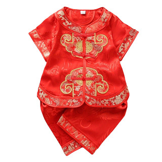Bộ gấm lụa mặc tết cho bé mặc thôi nôi chúc tết ông bà SE137