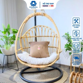 Xích đu mây cao cấp, derco sân vườn, trang trí ban công, đồ chơi cho bé, ghế tổ chim cho bà bầu thư giãn/FutureChoice