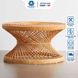 Bàn trà mây tre đan FutureChoice phòng khách cao cấp, nội thất mây, decor phòng, trang trí sân vườn, homestay, cafe HCM