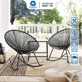 Ghế lười dây văng Acapulco bập bênh thư giãn giả mây lõi thép trang trí ban công phòng khách decor sân vườn/FutureChoice