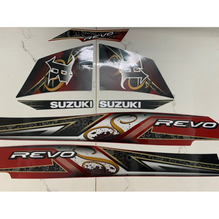 Bộ tem Suzuki Revo màu đỏ hàng nhập Thái Lan chất lượng cao dành trang trí riêng cho dòng xe này