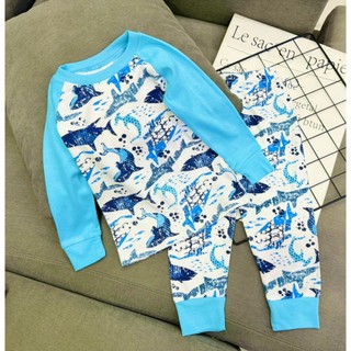  Đồ bộ bé trai, bộ ngủ dài tay cho bé trai size 8-25KG chất thun cotton mềm mịn mát