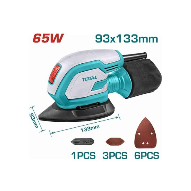 Máy chà nhám cọ 65W Total TMS6505
