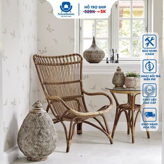 Ghế lười mây thư giãn lưng ngả Armchari, Decor phòng ngủ, trang trí phòng khách nằm nghỉ ngơi đọc sách /FutureChoice/HCM