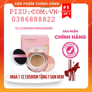 [TẶNG 1 SON KEM] CC Cushion Minigarden SPF40 PA++, phấn nước Minigarden 3in1 tích hợp phấn nền, che khuyết điểm, má hồng