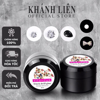 Gel đính đá hũ nhỏ cực chắc chắn, gel đính đá chuyên dụng làm nail 8ml, hũ gel gắn đá phụ kiện móng