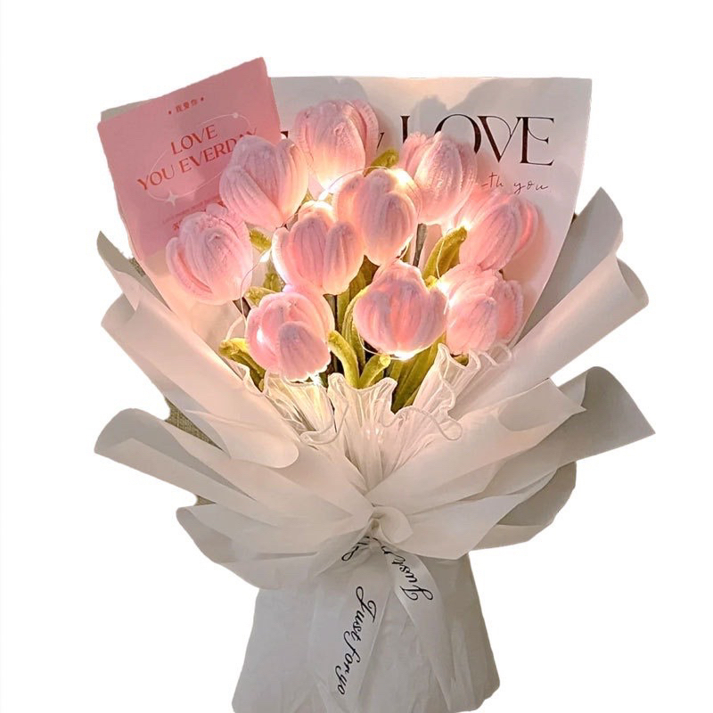Set 100 Dây Kẽm Nhung Làm Hoa Màu Pastel Kèm Đèn Đom Đóm Handmade Dây Kẽm Lông Nhiều Màu Làm Đồ Trang Trí Tặng Quà