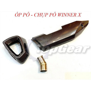 Ốp bô các bon / chụp đít bô inox 304 winner x