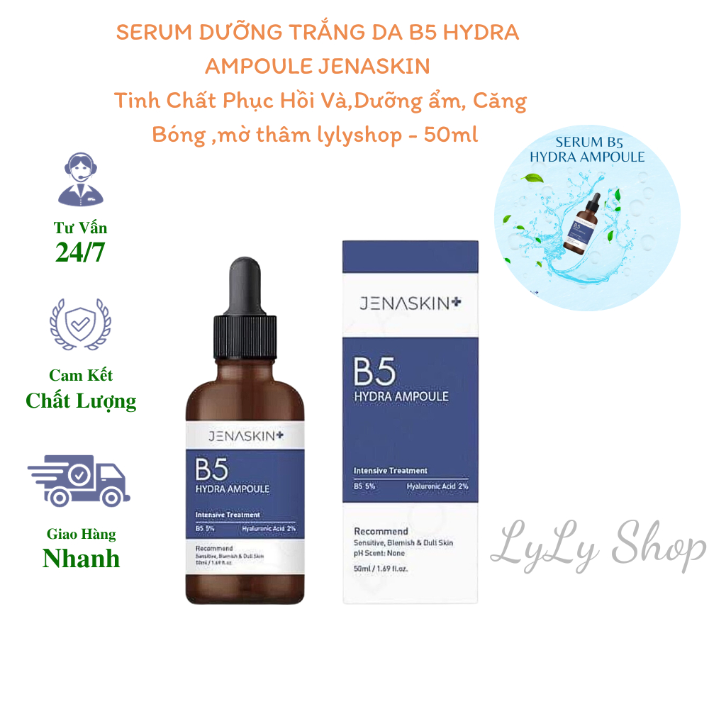 Serum Dưỡng Trắng Da B5 Hydra Ampoule Jenaskin. Tinh chất phục hồi và dưỡng ẩm, mờ thâm lylyshop - 50ml