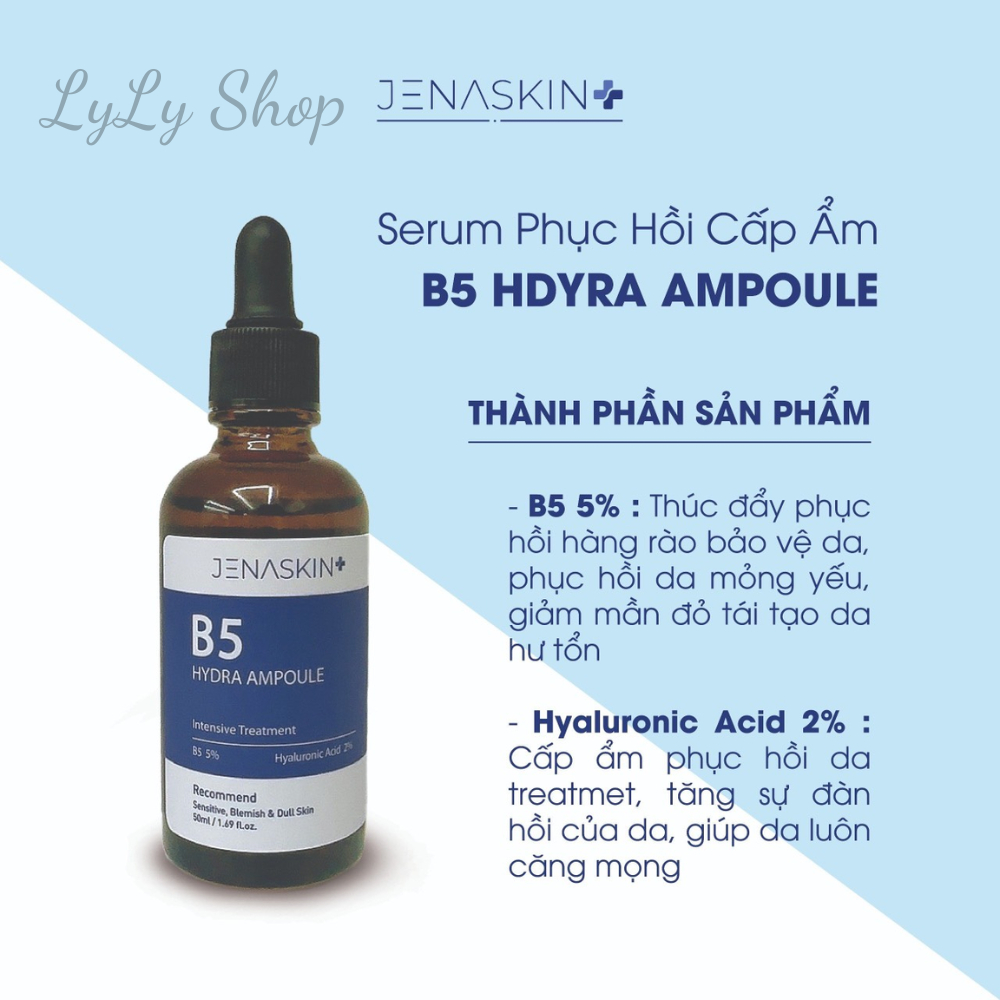 Serum Dưỡng Trắng Da B5 Hydra Ampoule Jenaskin. Tinh chất phục hồi và dưỡng ẩm, mờ thâm lylyshop - 50ml