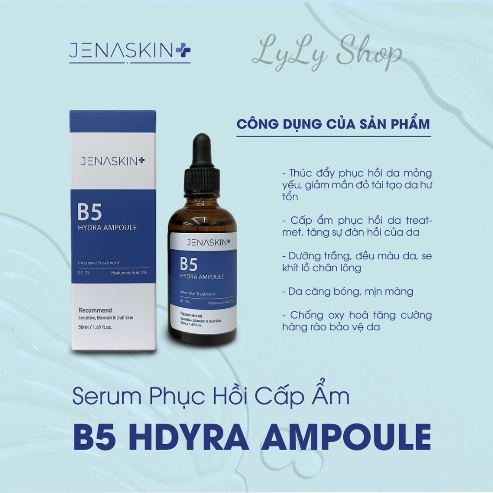 Serum Dưỡng Trắng Da B5 Hydra Ampoule Jenaskin. Tinh chất phục hồi và dưỡng ẩm, mờ thâm lylyshop - 50ml