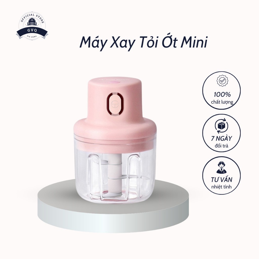 Máy Xay Tỏi Ớt Cầm Tay Mini 250Ml Sạc Điện Tiện Lợi Dễ Dàng Sử Dụng (GVQ Store)