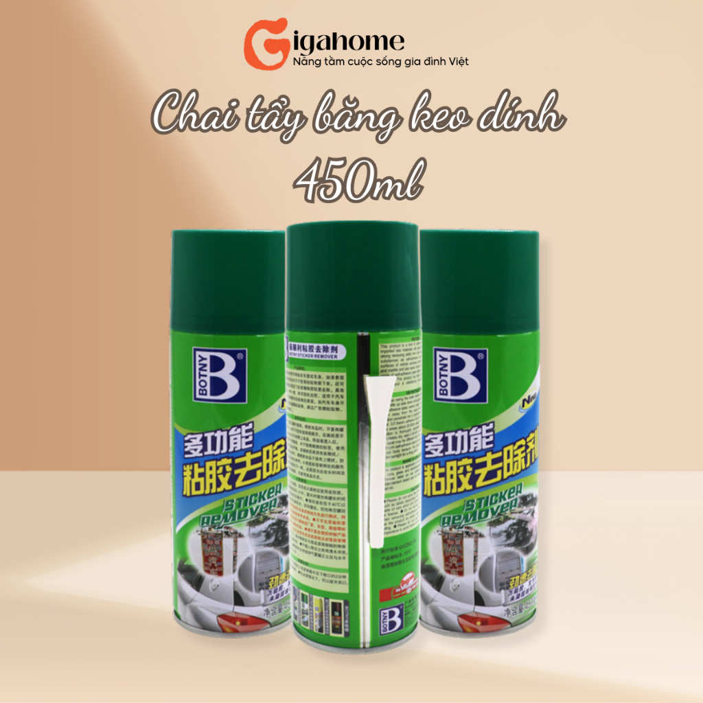 Chai Xịt Tẩy Keo Băng Dính Đa Năng GIGAHOMEVN 450ml Hiệu Quả Trên Mọi Bề Mặt 8330