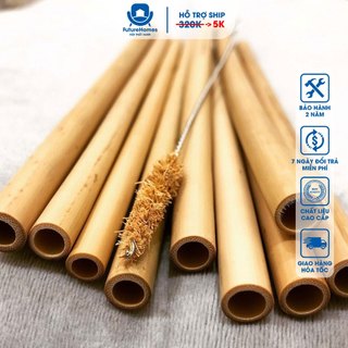 Ống hút tre chiều dài 23cm dùng cho nhà hàng; khách sạn; quà tặng doanh nghiệp sang trọng cao cấp/FutureChoice