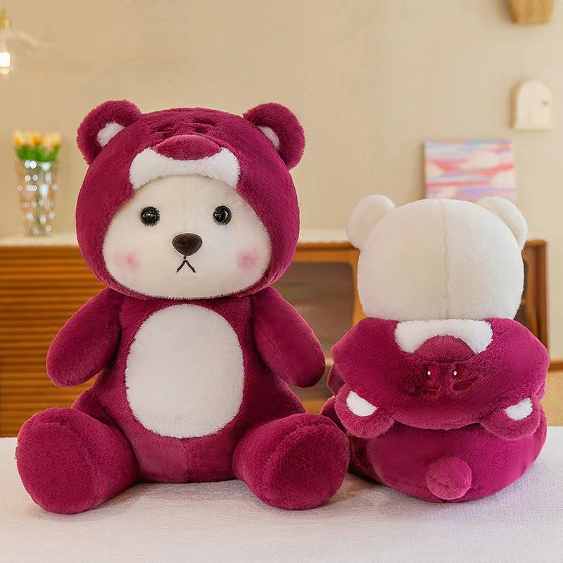 Gấu Bông Lena, Thú Nhồi Bông Hình Gấu Lena Và Dâu Tây Dễ Thương
