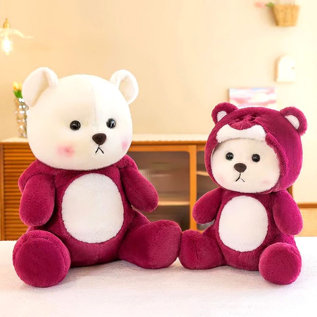 Gấu Bông Lena, Thú Nhồi Bông Hình Gấu Lena Và Dâu Tây Dễ Thương