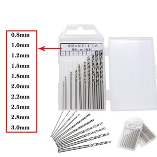 Bộ 10 mũi khoan thép xoắn từ 0.8-3.0mm