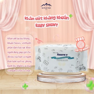 combo 10 gói khăn snowy kháng khuẩn 30 tờ