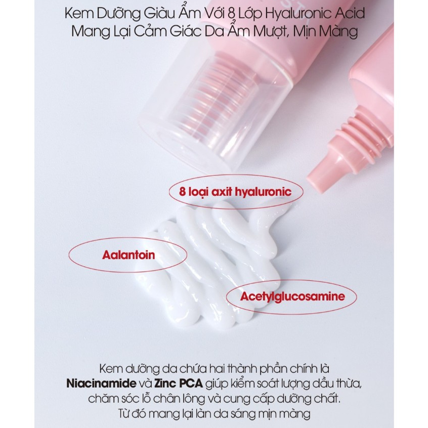 Kem Dưỡng Beausta Derma2X Niacinamide Zinc PCA Cream 40ml
