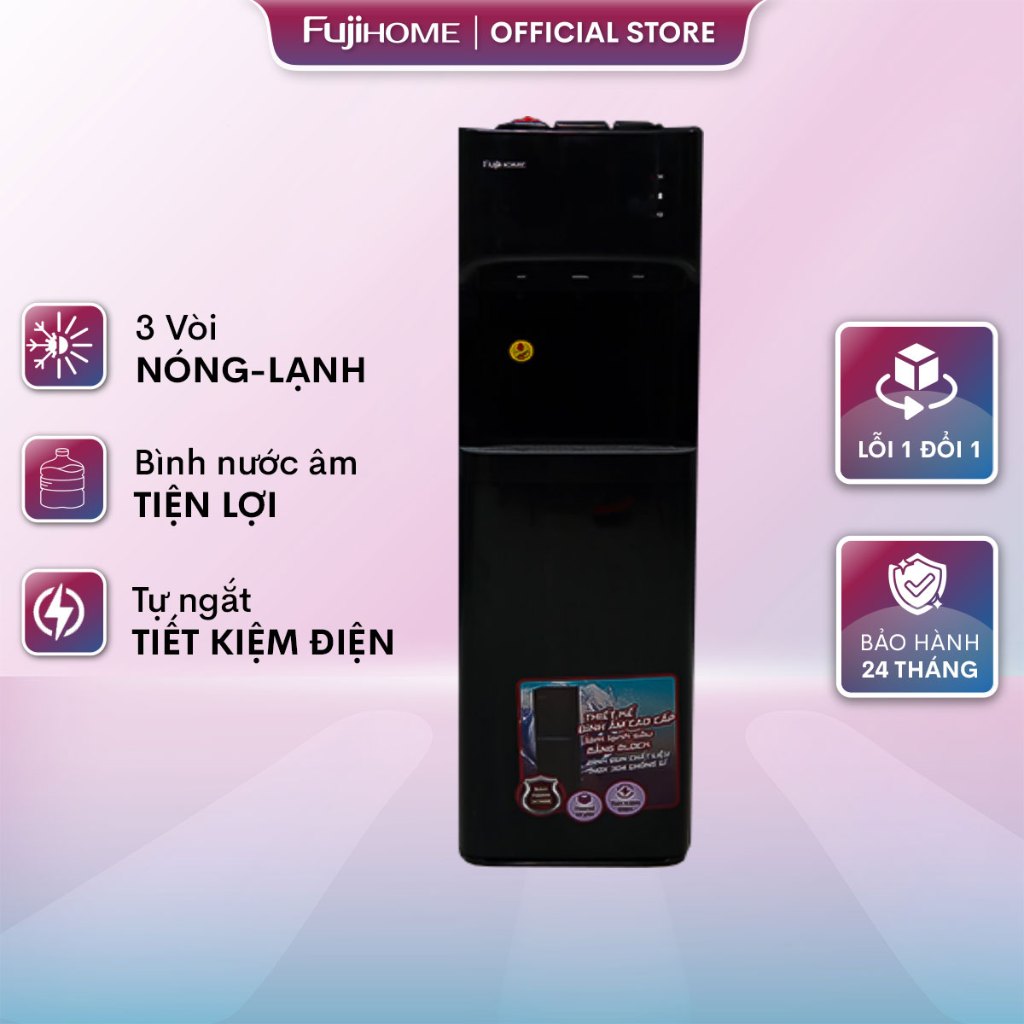 Máy nóng lạnh nước uống bình âm nhập khẩu Nhật Bản Fujihome WD606, cây nước uống trực tiếp dispenser water