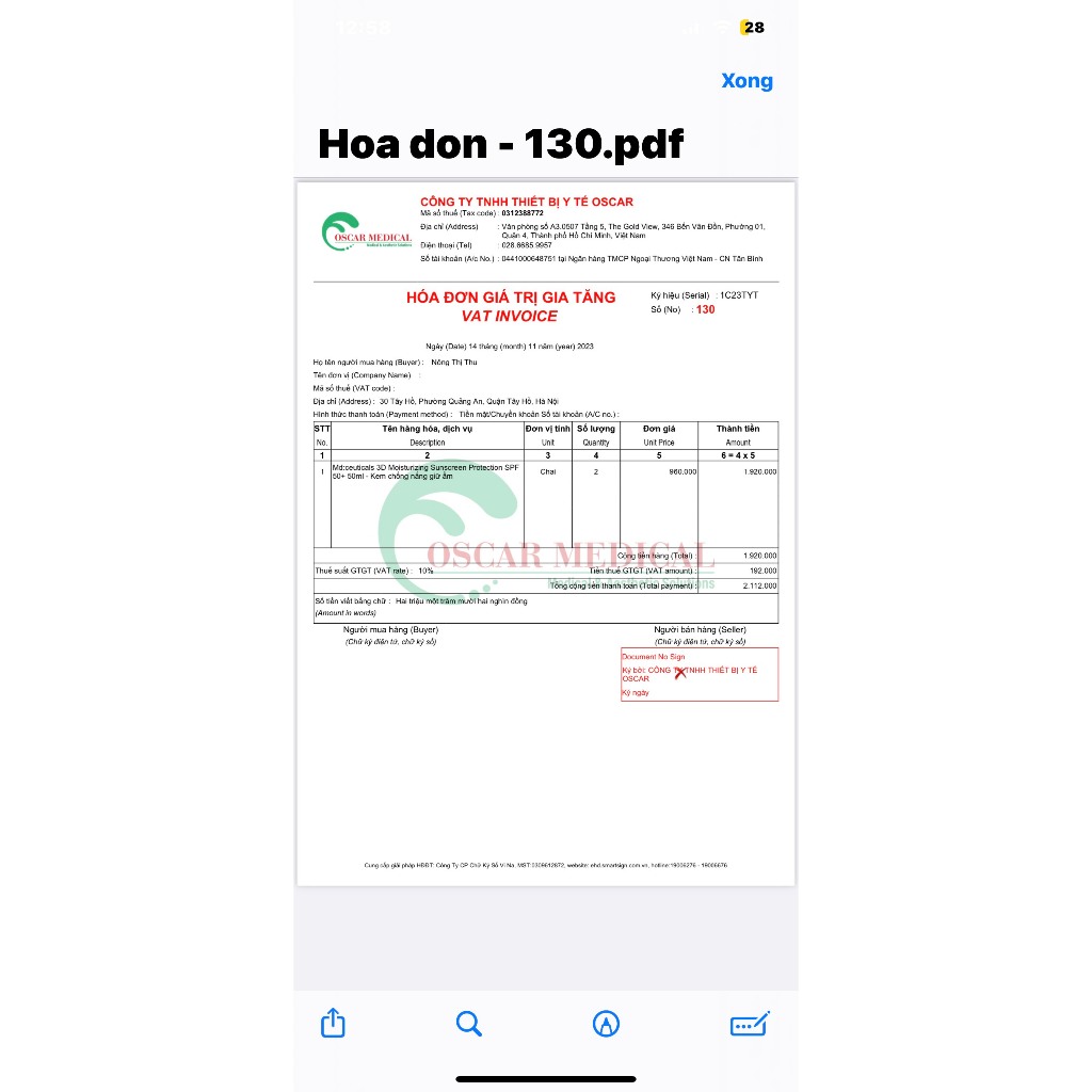 Kem chống nắng Md ceutical 3D Moisturizing Sunscreen protection SPF50 50ml