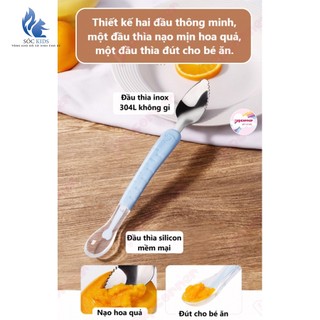 Thìa nạo hoa quả 2 đầu cho bé ăn dặm