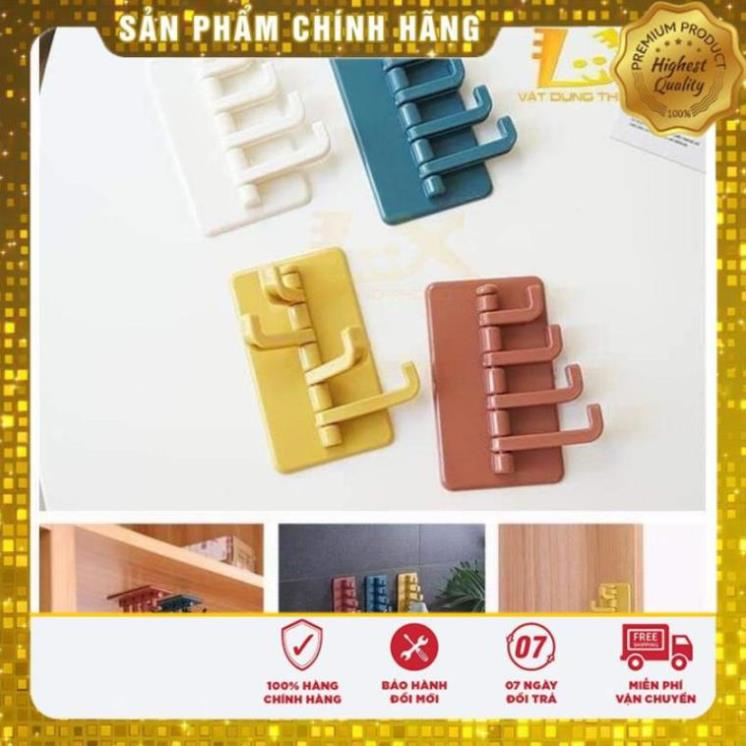 Móc nhựa 4 nhánh xoay 180 dán tường