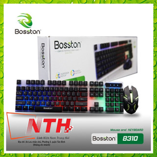 Combo phím chuột giả cơ Boston 8310, Bàn phím có led vs chuột chơi game boston 8310