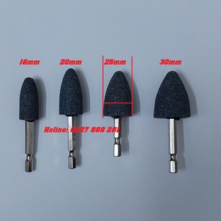 Đầu đá mài hình trụ nón chân lục giác 6.35mm không bi chơn chượt- mũi đá mài đa năng mài kim loại mài khuôn đúc