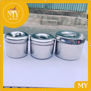 Hủ lưu mẫu inox 304 - hộp đựng bông gòn inox 304 - size 7.5cm - 8.5cm - 10cm tithafac