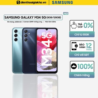 Điện thoại samsung galaxy m34 5g 8gb/128gb chính hãng - bảo hành điện tử