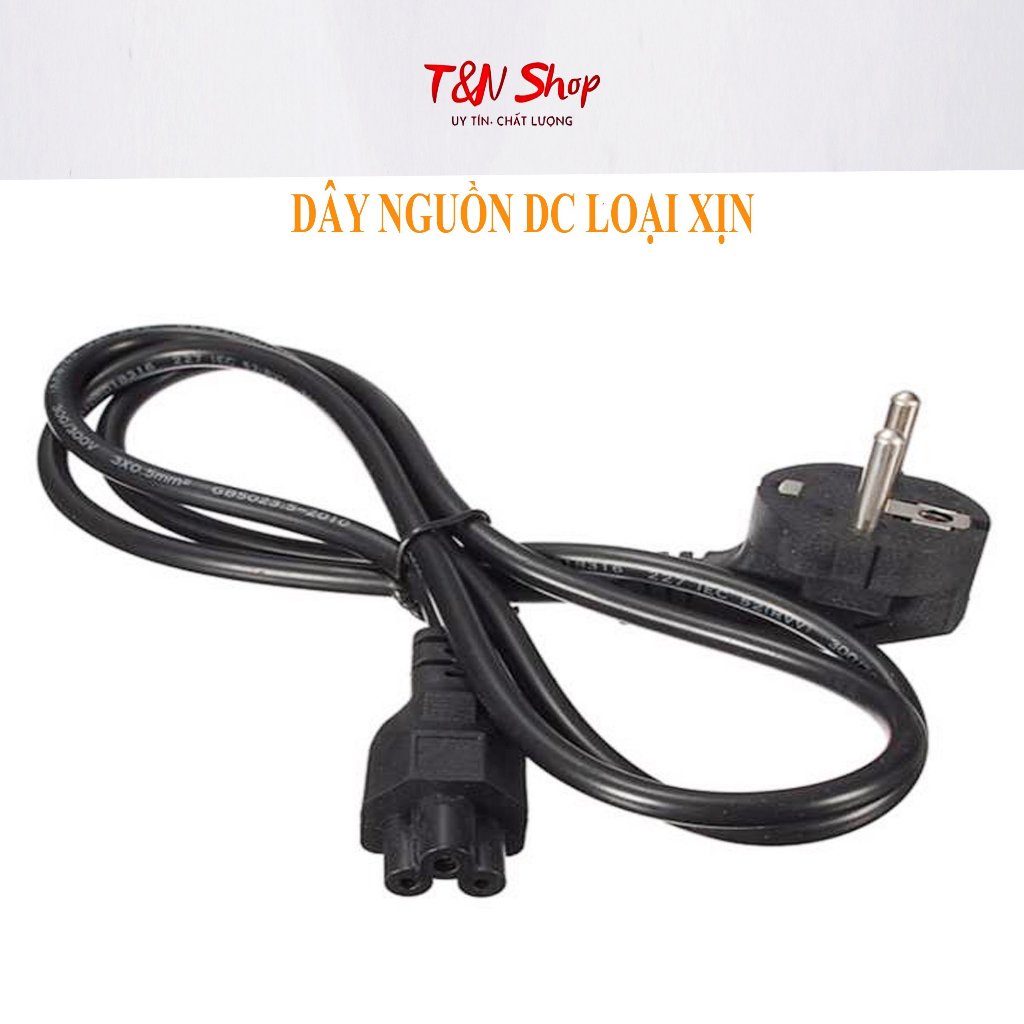 Dây nguồn AC loại xịn, đầu cắm 2 chấu dùng cho củ sạc laptop, Bảo hành 12 tháng. Chính hãng TKN