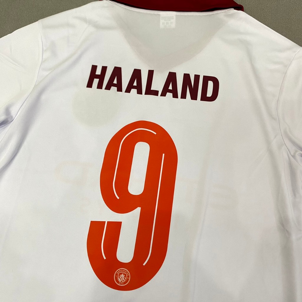 Bộ quần áo Man city sân khách bản cup C1 in tên HAALANd số 9
