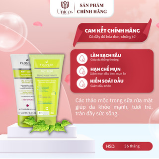 Sữa Rửa Mặt Da Nhờn Mụn Floslek Anti Acne Bacterial Face Cleansing - Gel Rửa Mặt Sạch Sâu - Sửa Rửa Mặt Giảm Mụn Cấp Ẩm