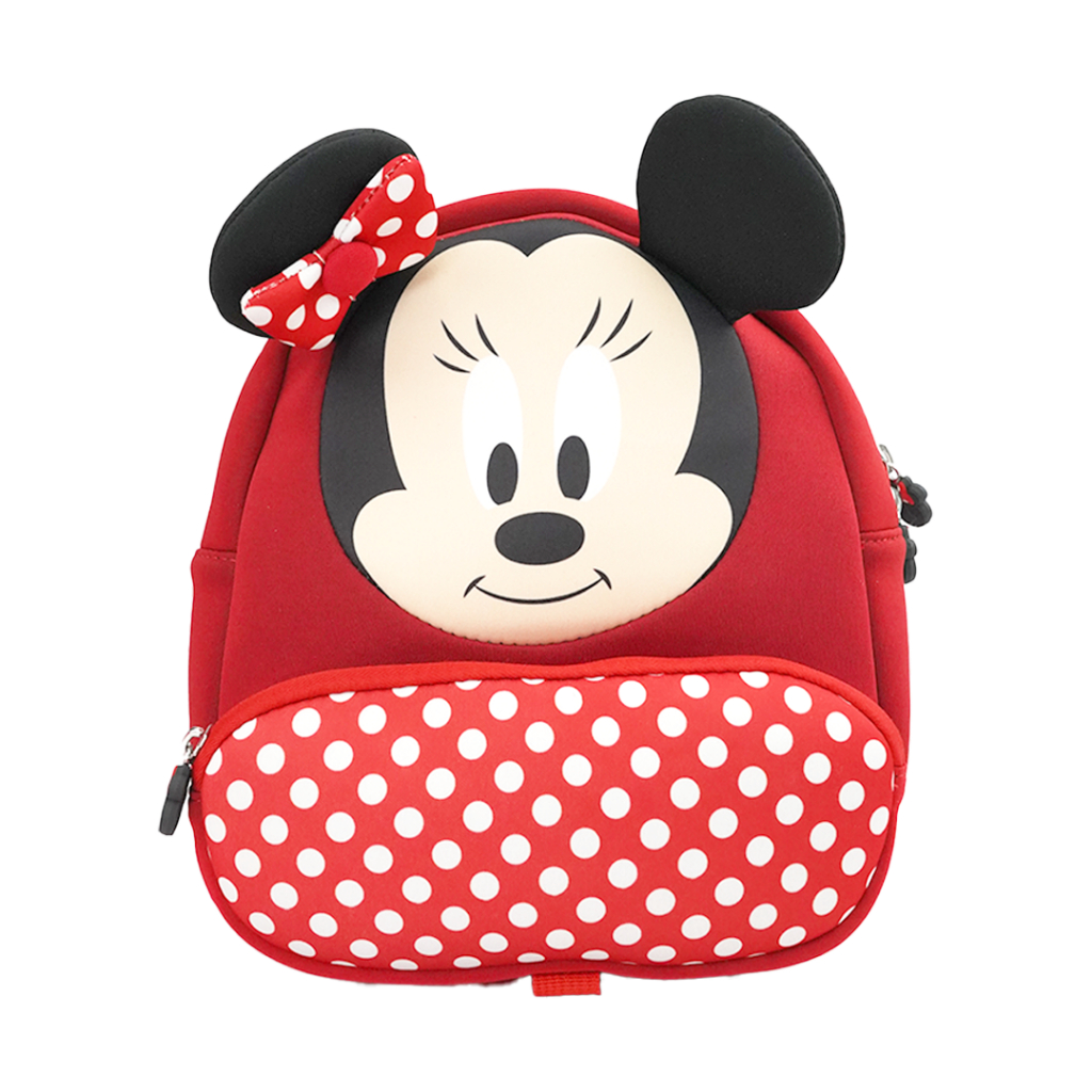 Balo Younik mềm Minnie Màu Đỏ Dễ Thương, nhà Disney chất lượng cao dành cho bé mẫu giáo, tiểu học