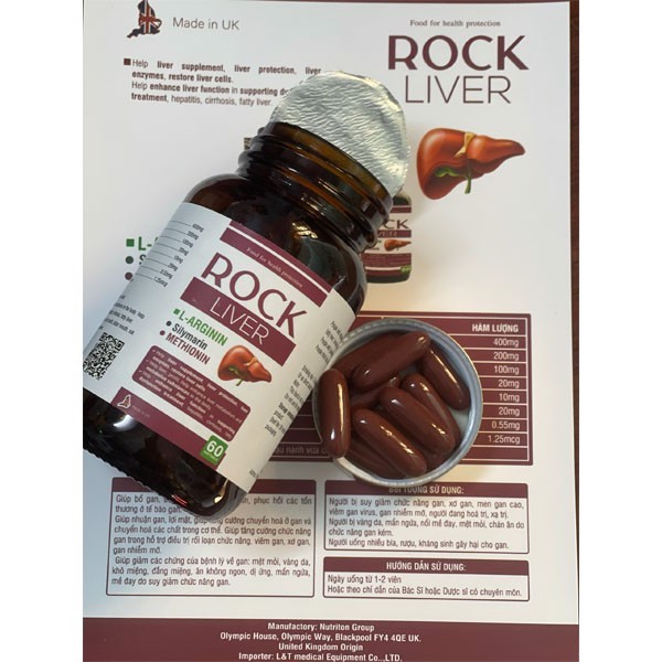 ROCK LIVER-Bổ gan,bảo vệ chức năng gan-Nhuận gan,lợi mật- Hộp 60v-Ezpharmacy